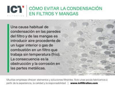 Cómo evitar la condensación en filtros y mangas | ICT FILTRATION 2