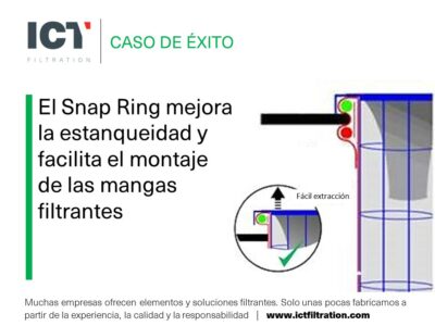 caso de éxito mangas filtrantes con cierre snap ring | ICT Filtration